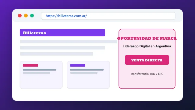 Modelo de aplicación comercial y proyectos digitales para billeteras.com.ar